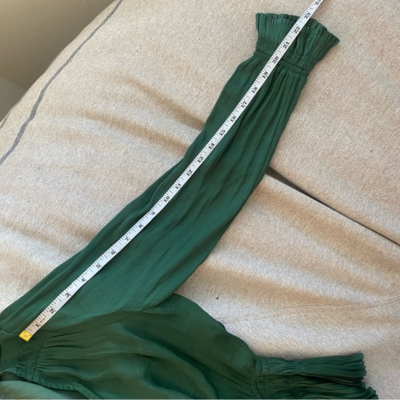 PHILOSOPHY Ruched Emerald Green V Neck Blouse - Picture 5 of 10